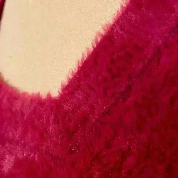 Splendid Womens Pink Square Neckline Fluffy Soft Sweater‎ Long Sleeve medium - Picture 6 of 11